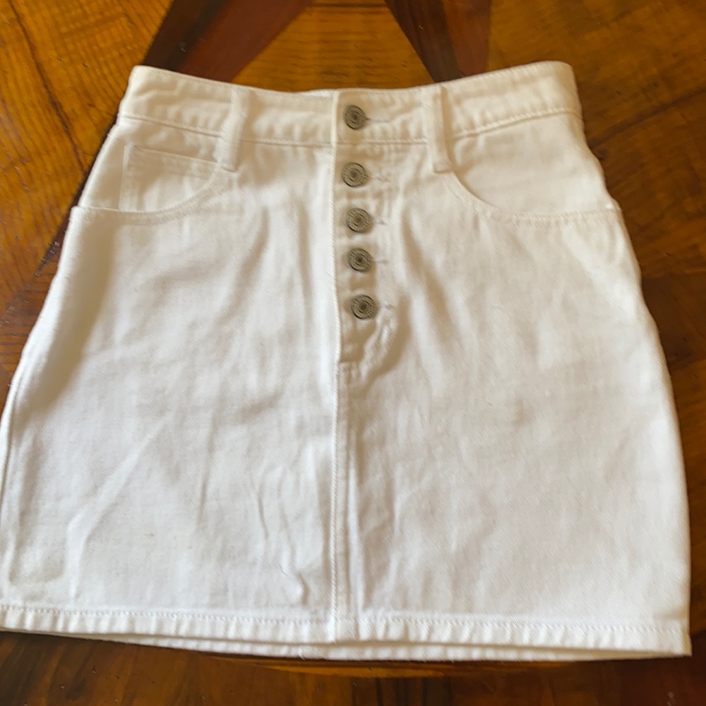 J. Galt white denim skirt